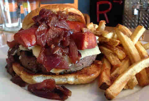 The ultimate bacon cheeseburger at Burger Bar in Lincoln Park