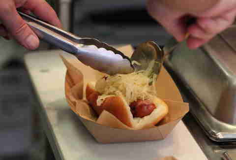 Doughnut hot dog, currywurst, los angeles
