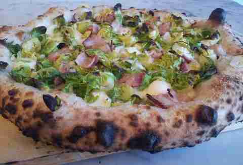 Brussels sprouts pie from Motorino - NYC