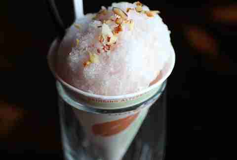 Nectar cognac snow cone at The Torpedo Room in Eat Street Social in Minneapolis, Minnesota.