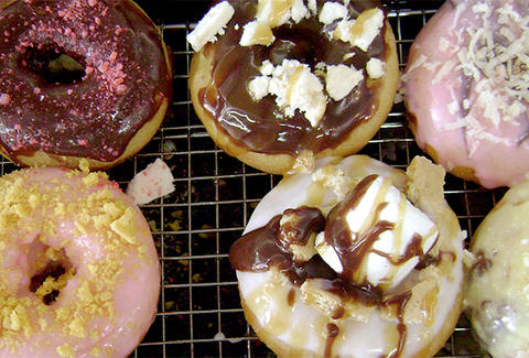 Custom glazed donuts from Undrgrnd Donuts