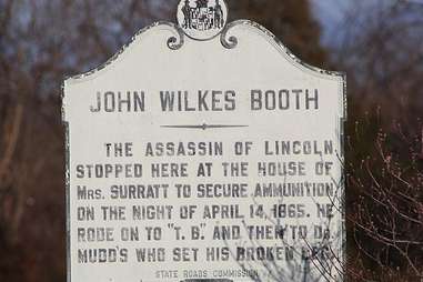 John Wilkes Booth marker