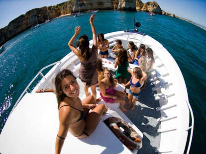 Girls on a boat