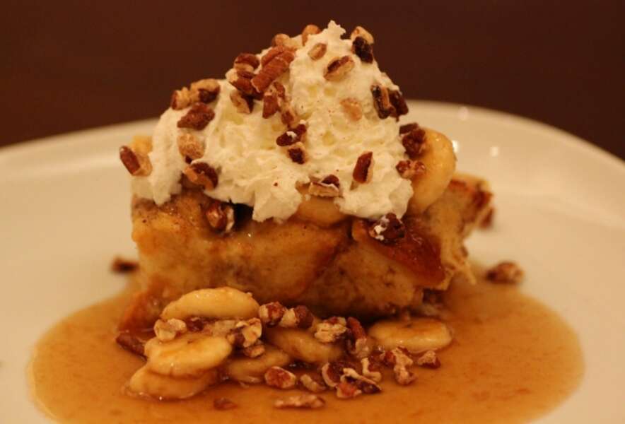 French Toast Bread Pudding with Bourbon Banana Syrup Eat Thrillist