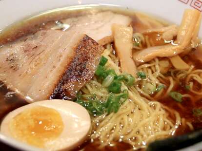 Bowl of ramen with pork and egg