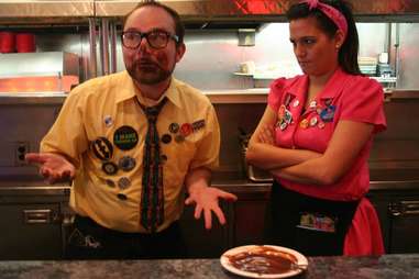 Ed Debevic's pie eater