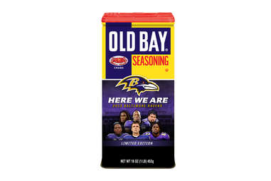 Old Bay Ravens tin
