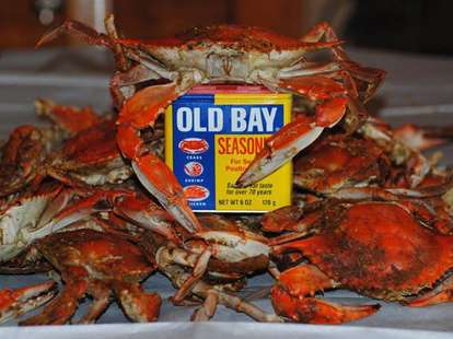 Old Bay seasoning crabs