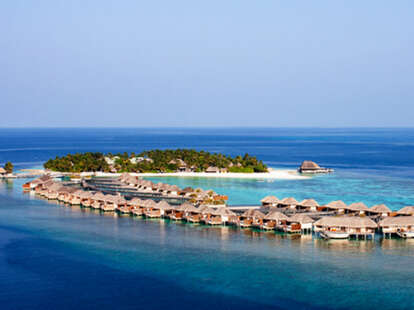 W Retreat Maldives aerial shot