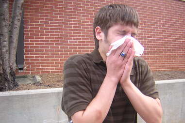 sneezing guy