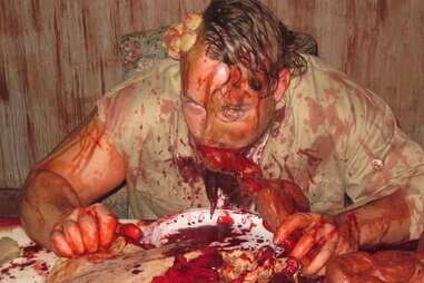 zombie eating flesh
