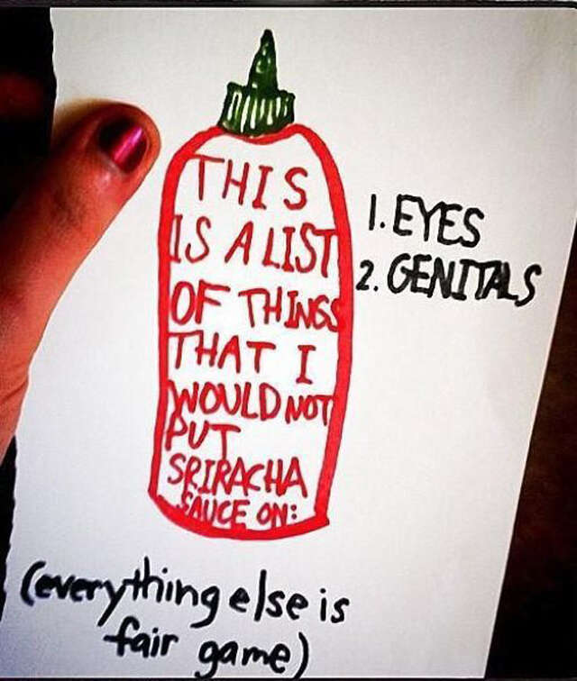 List of things to put Sriracha on