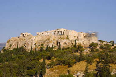 Greek ruins on a hill