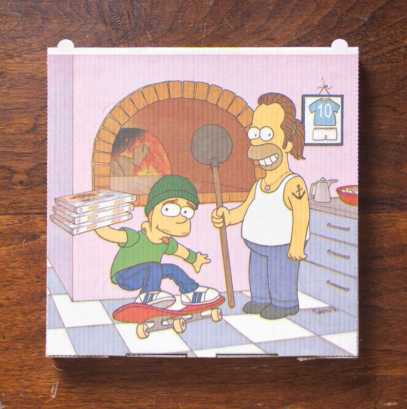 Simpsons pizza box