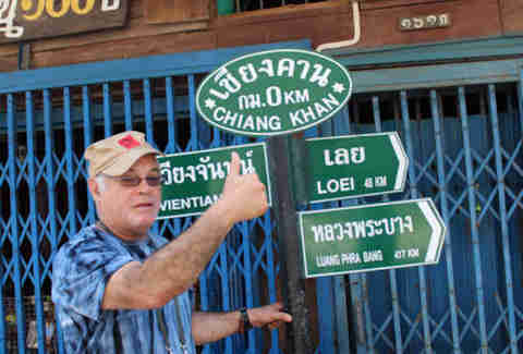 Guy giving thumbs up at sign