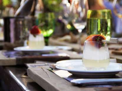 cocktail on a plate