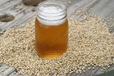 Mason Jar with Beer