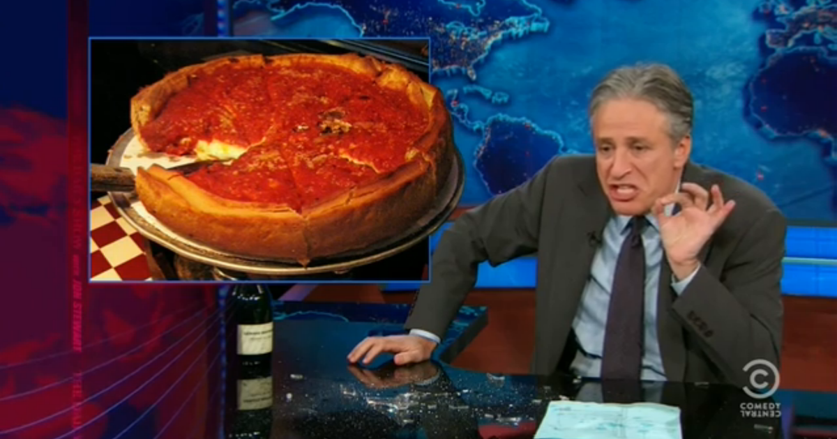 Jon stewart chicago pizza