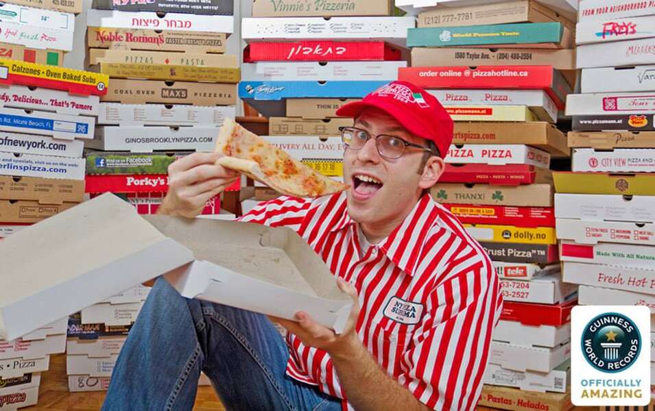 Guinness World Records Scott Weiner claims the largest pizza box collection in the world