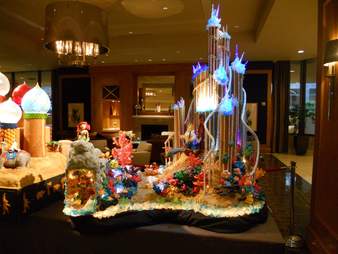 Sheraton Seattle Ariel's castle gingerbread house
