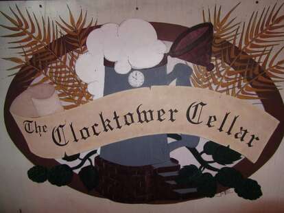 Clocktower cellar sign