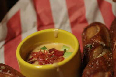 TGI Fridays pretzels with beer cheese