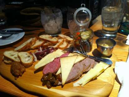 Spur meat and cheese plate