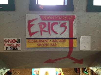 Downstairs at eric's sign