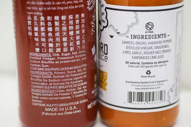 sriracha and yellowbird ingredients