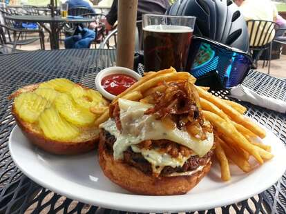 burger and fries