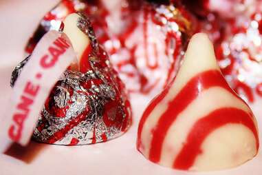 Candy cane Hershey's kisses
