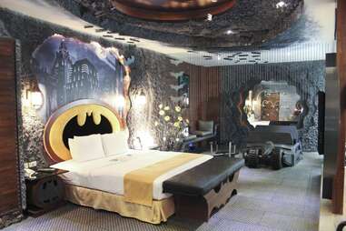 Batman themed hotel room