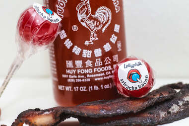 sriracha lollypop close-up