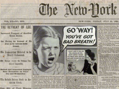 Old bad breath ad newspaper