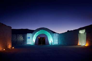 ICEHOTEL 24 at night