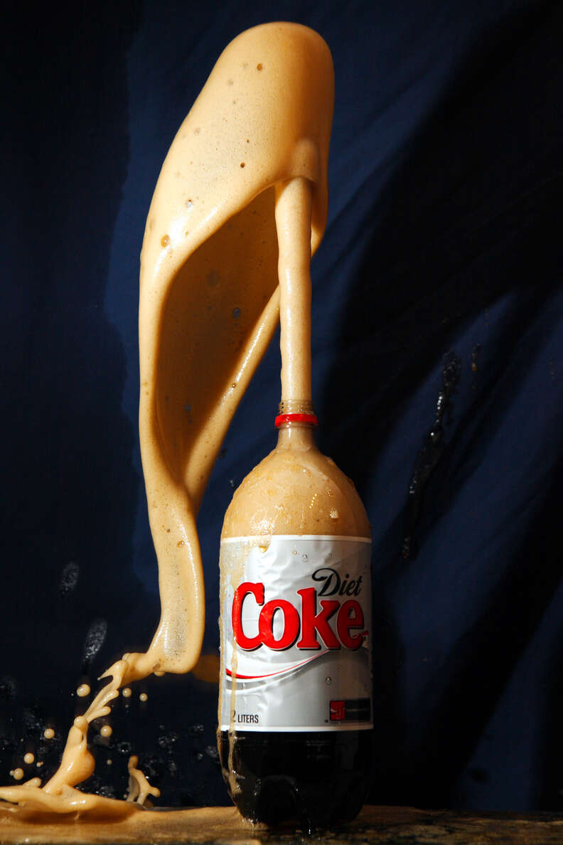 Diet Coke Mentos explosion