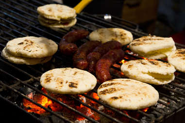 arepas and chorizo venezuela