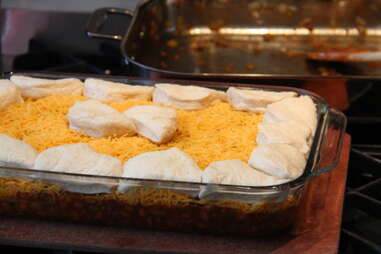 Cheddar Cheese, Sausage, And Biscuit Dip