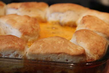 Cheddar Cheese, Sausage, & Biscuit Dip