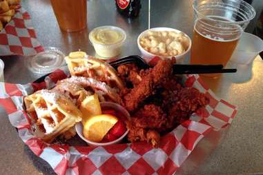 Hattie B's Hot Chicken and waffles