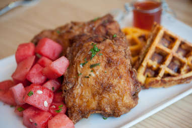 Yardbird chicken and waffle