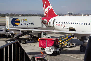 food loading onto plane