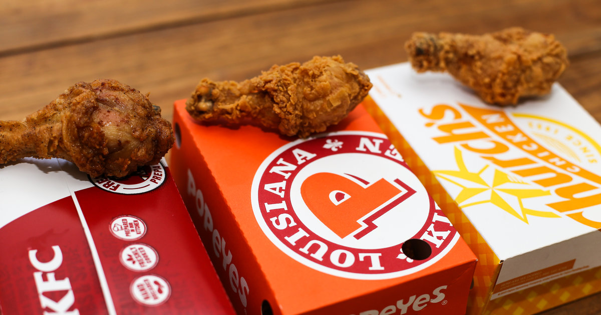 Ranking of Church's Chicken and Popeyes Louisiana Kitchen