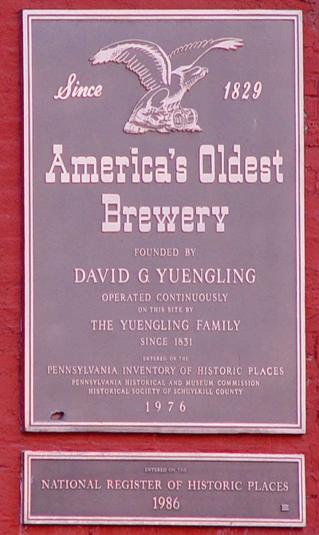 yuengling brewery plaque