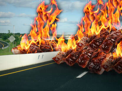 Rib fire on freeway