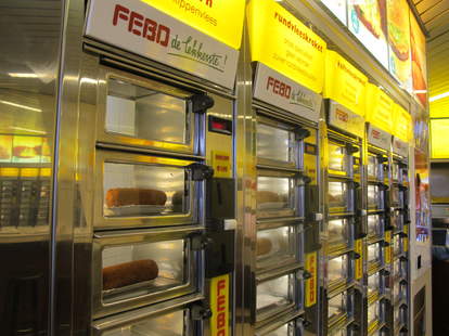 Best Menu Items At Febo Power Ranking The Febo Automat S Wall Of Food Thrillist Amsterdam