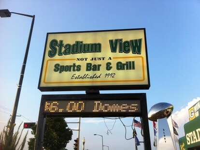 Stadium View sign