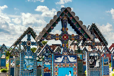 colorful headstones