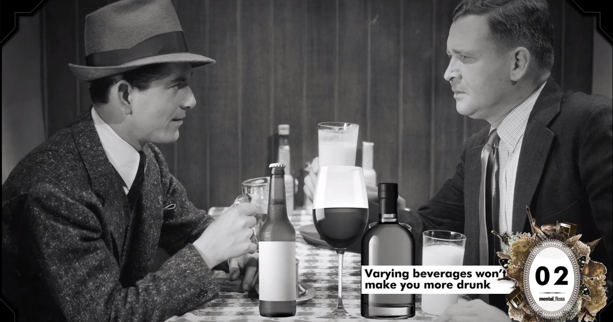 Mental Floss reveals "beer before liquor never been sicker" is a lie, and 28 more alcohol myths