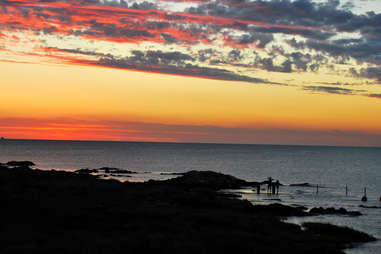 Sunset over beach in Uruguay